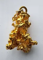 Gold Nugget Pendant 21Kt