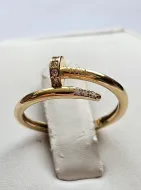 Gold Nail Ring Cartier Style 18Kt