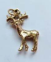 Gold Deer Pendant