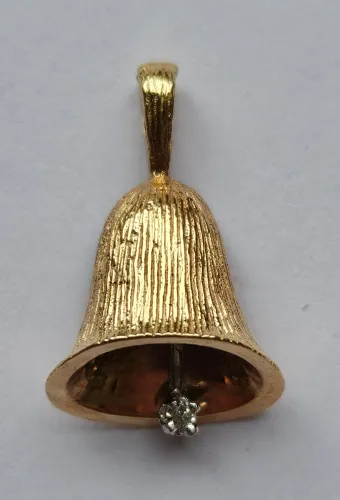 Gold Bell Pendant 14Kt