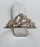 Gold Diamond Ring Tiara