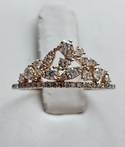 Gold Diamond Ring Tiara