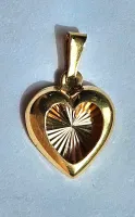 Gold Heart Pendant 10Kt