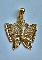 Gold Butterfly Pendant 10kKt